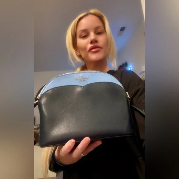 Kate Spade Two-Tone Crossbody – Classic Navy & Powder Blue - Picture 6 of 17